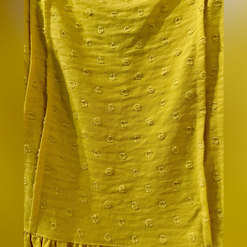 Lane Bryant, Yellow Ruffle Sleeve Women's Top - Picture 6 of 7